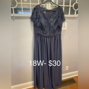18W navy dress